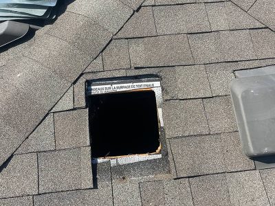 Before Roof Vent Installation